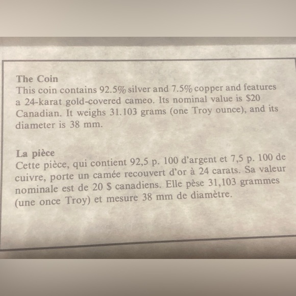 Series-1 Canada first 50years of flight sterling silver (w)24k gold cameo insert - Picture 8 of 10